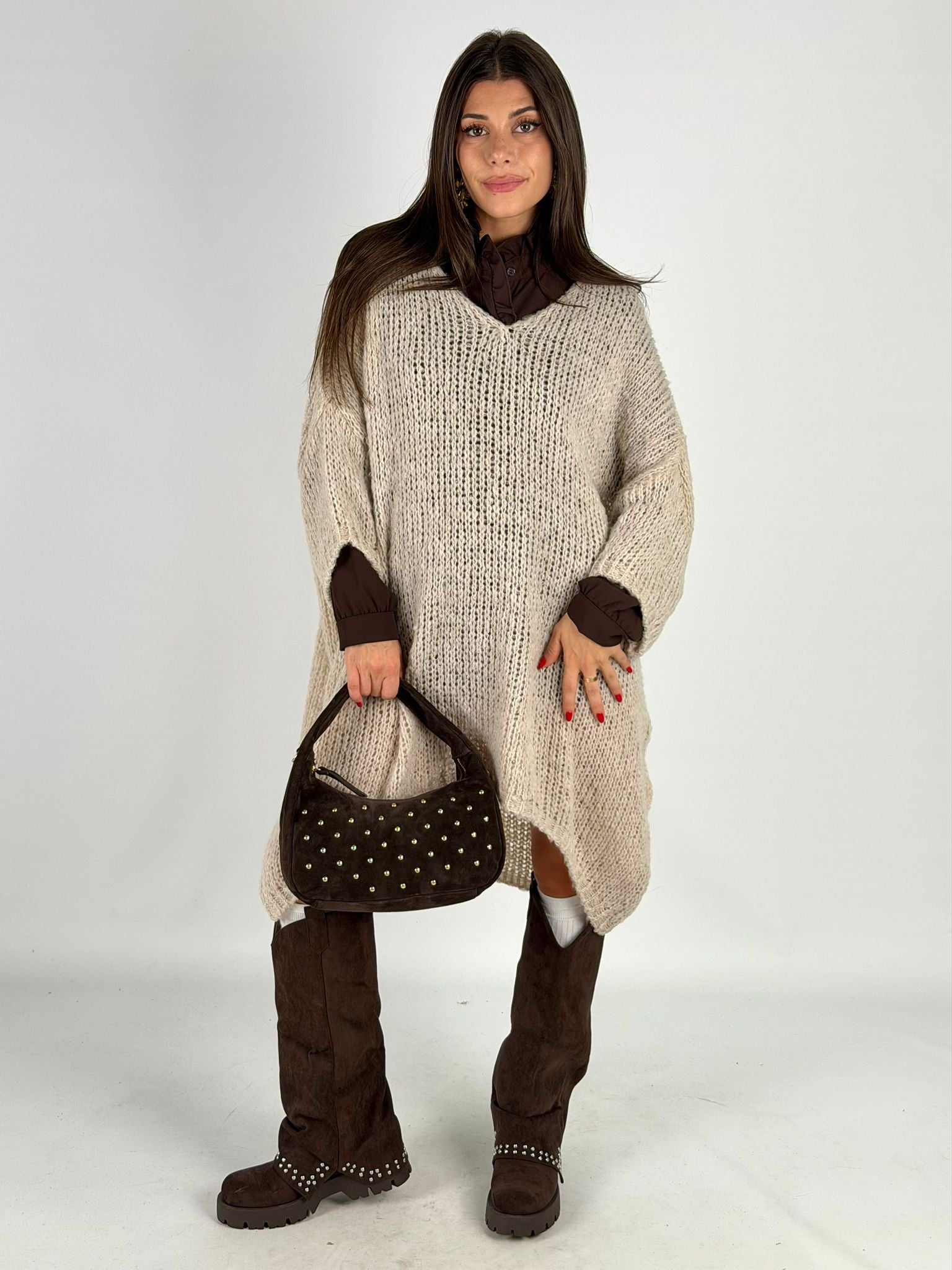 Abito/maglione Adriana beige
