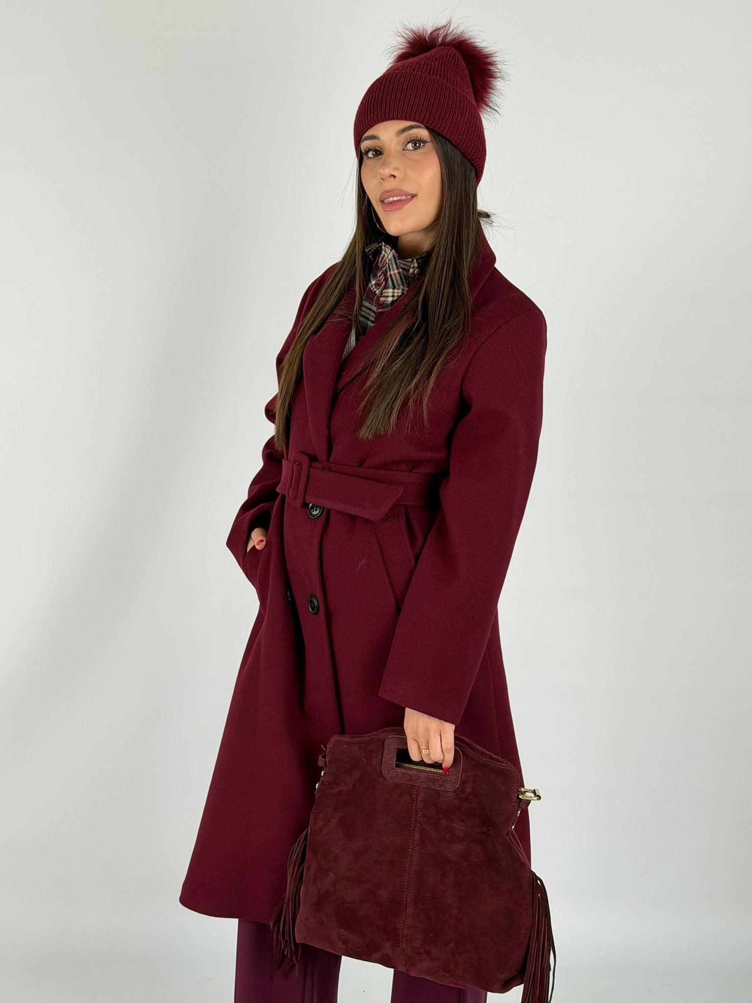 Maxi cappotto DESY bordeaux