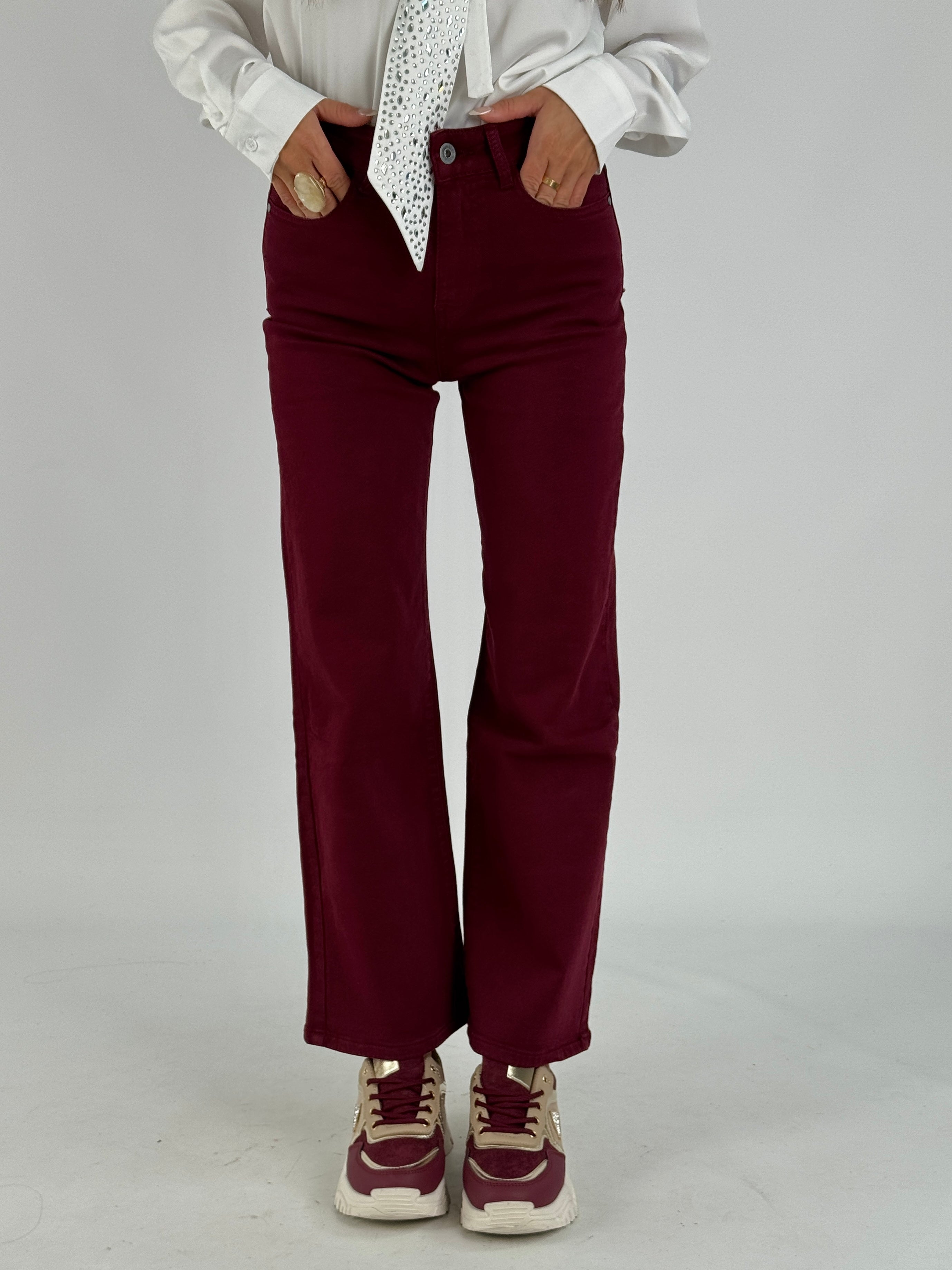 Jeans Vicy bordeaux