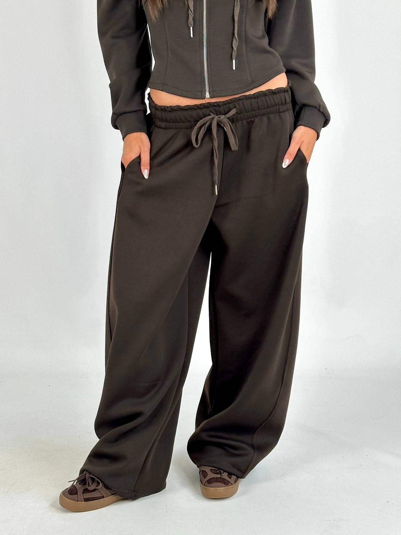 Pantalone tuta Gemma marrone