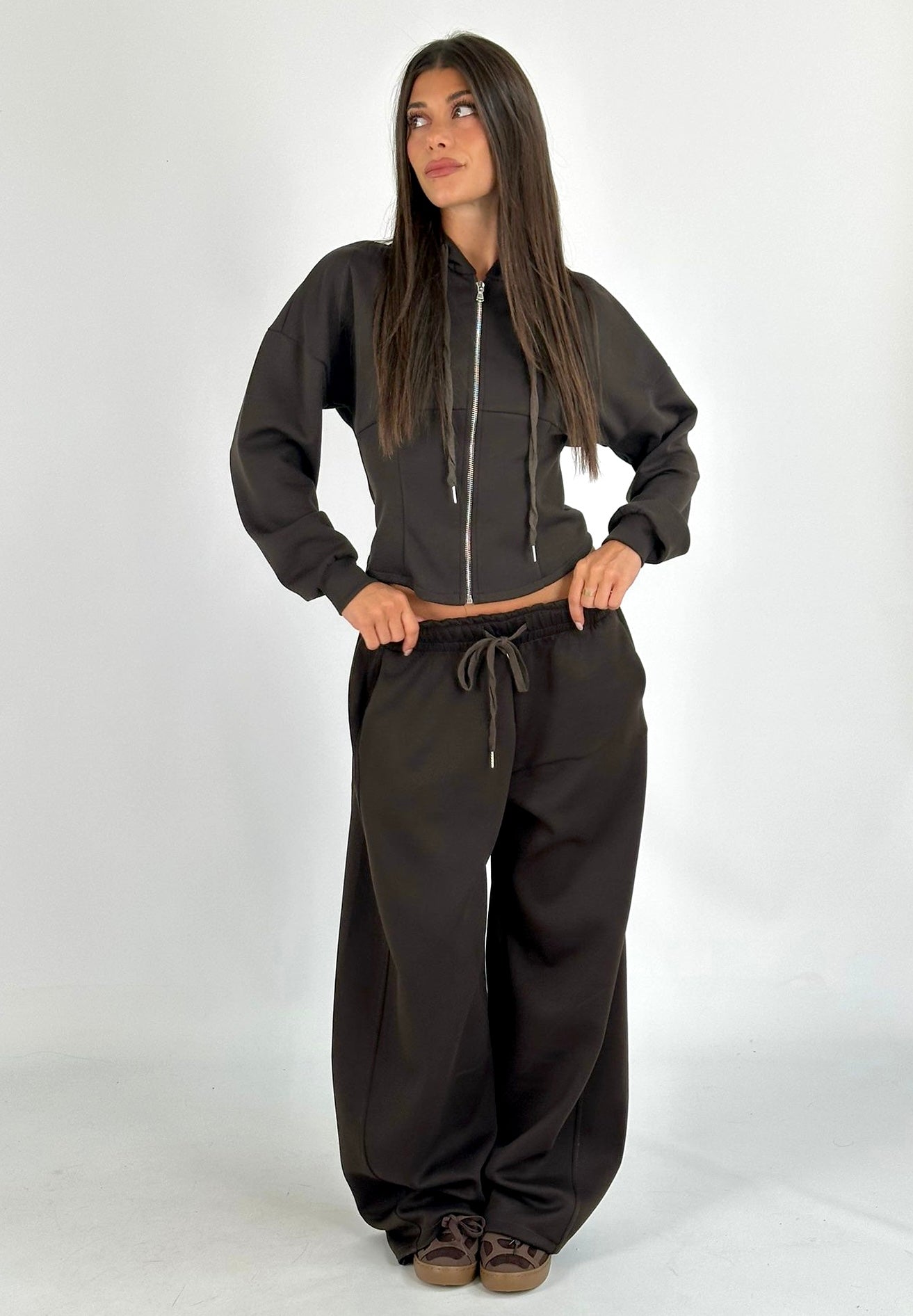 Pantalone tuta Gemma marrone