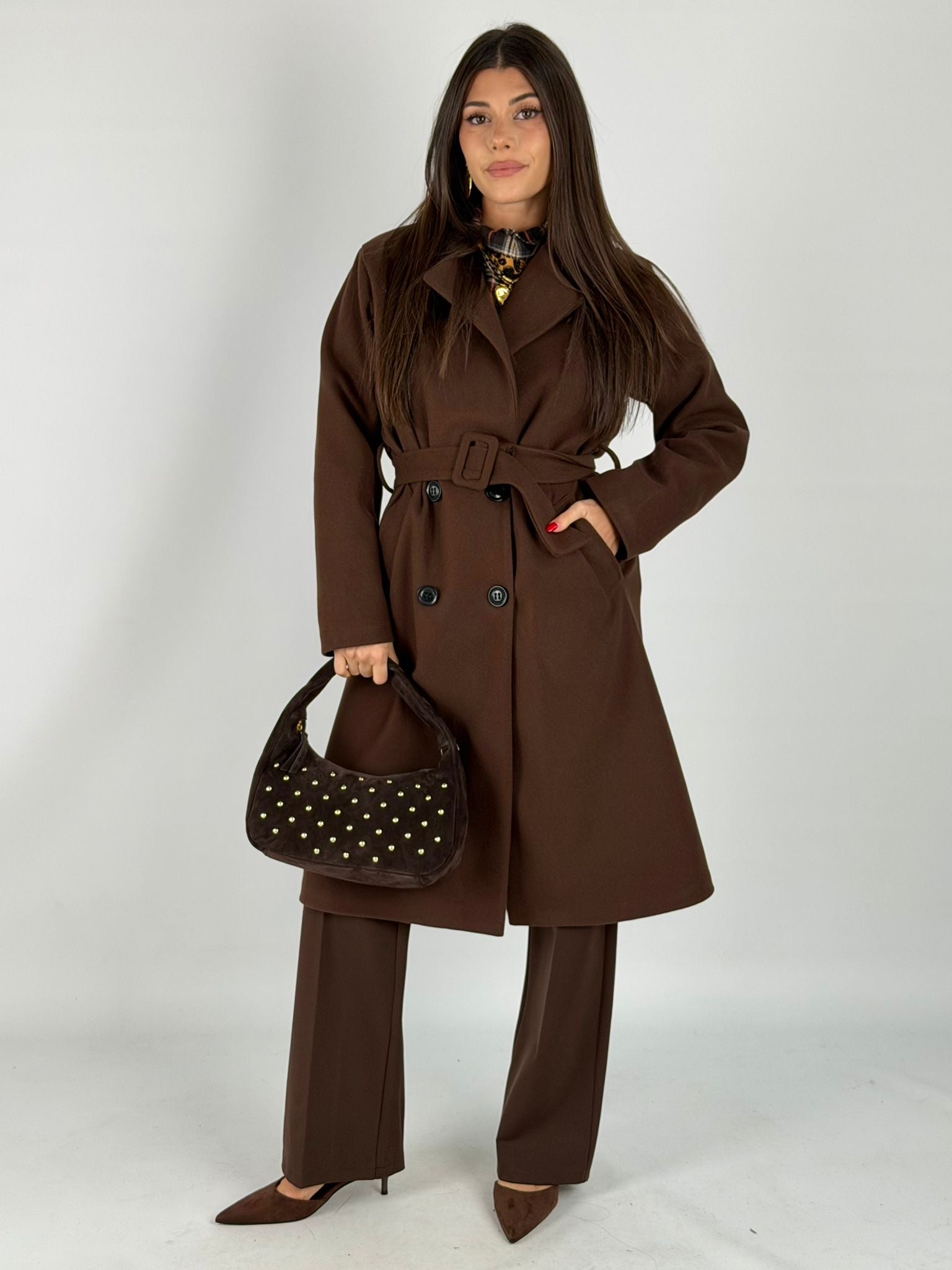 Maxi cappotto DESY moro