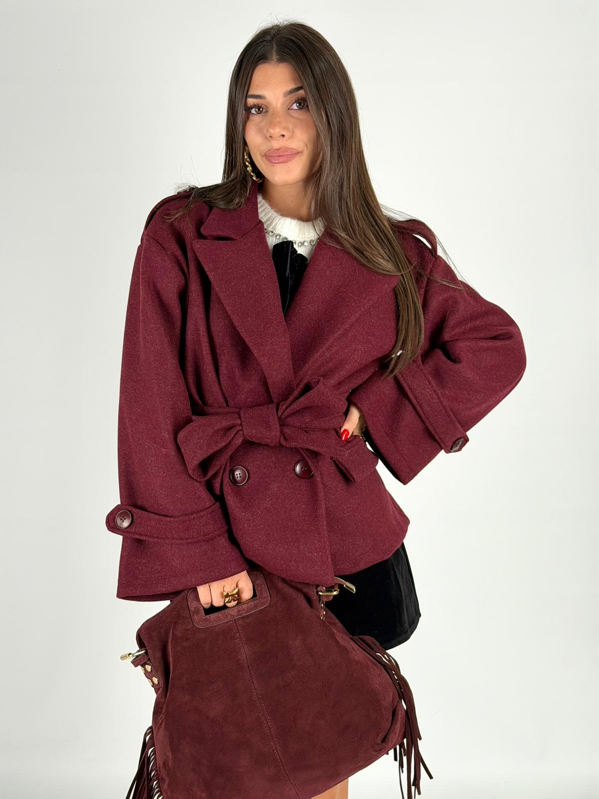 Cappotto Clara bordeaux