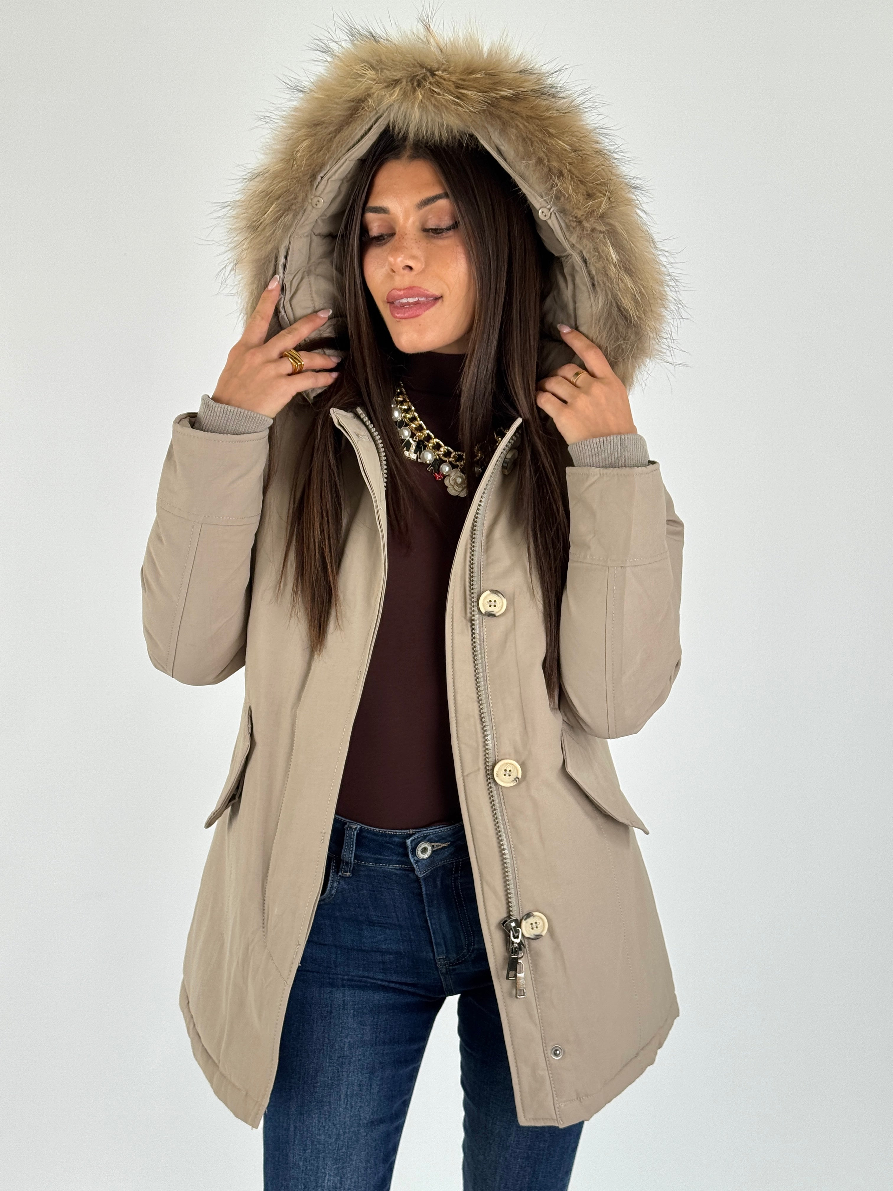 Giaccone Parka beige