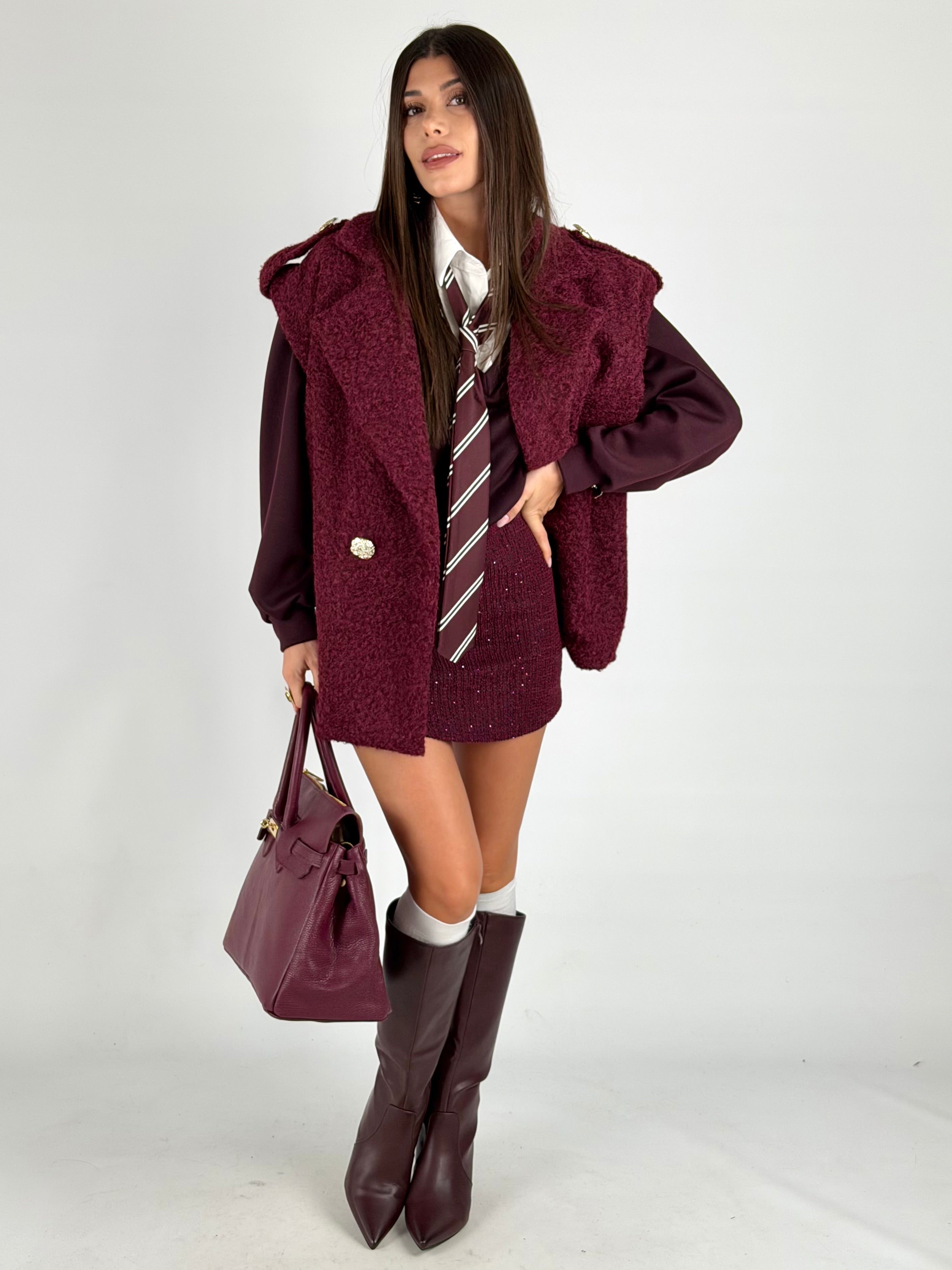 Smanicato gioiello bordeaux