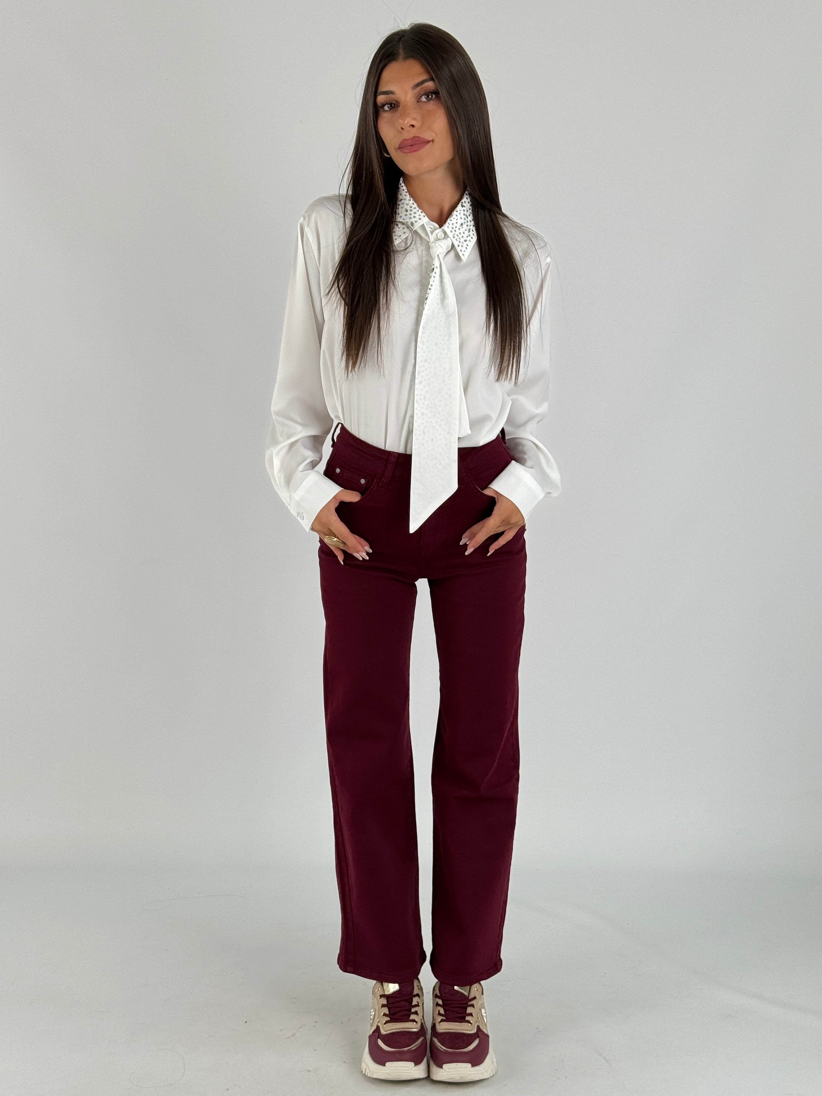 Jeans Vicy bordeaux
