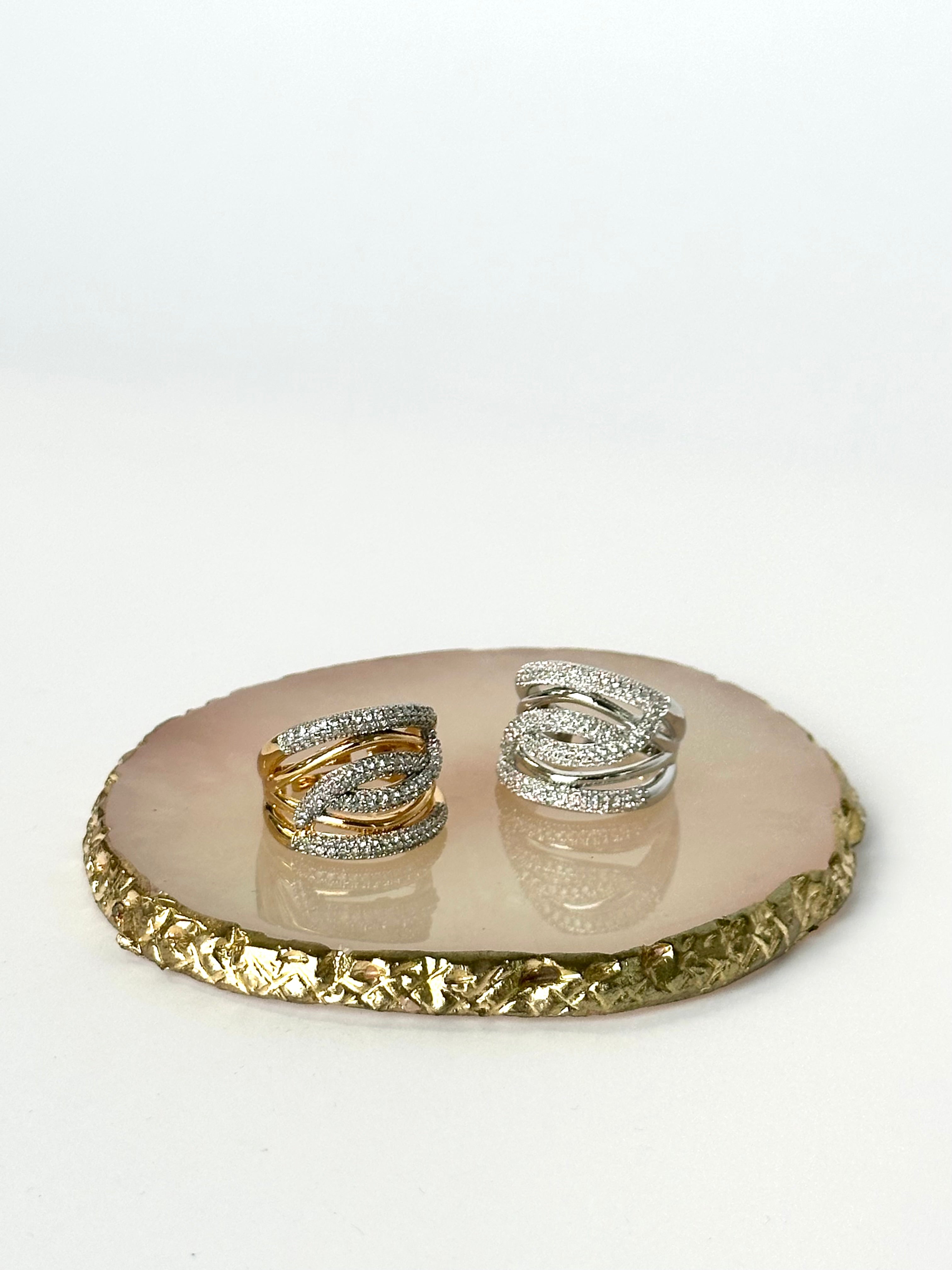 Anello maxi intreccio luce