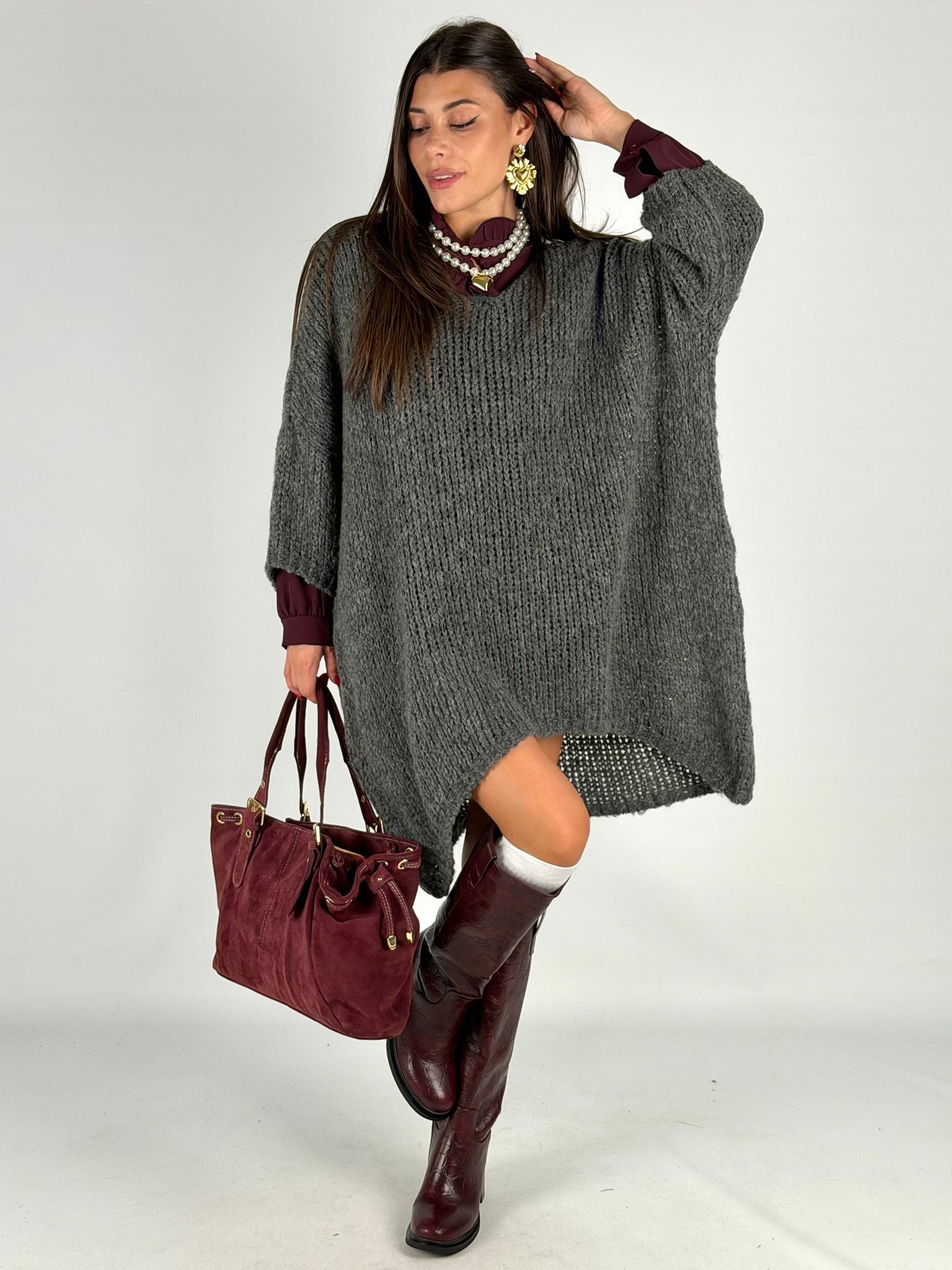 Abito/maglione Adriana grigio