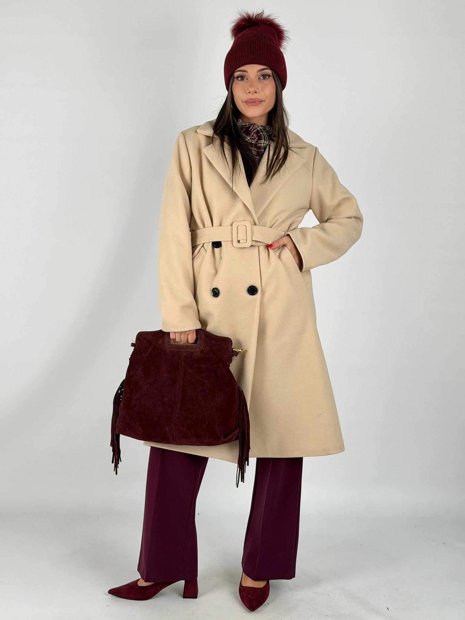 Maxi cappotto DESY beige
