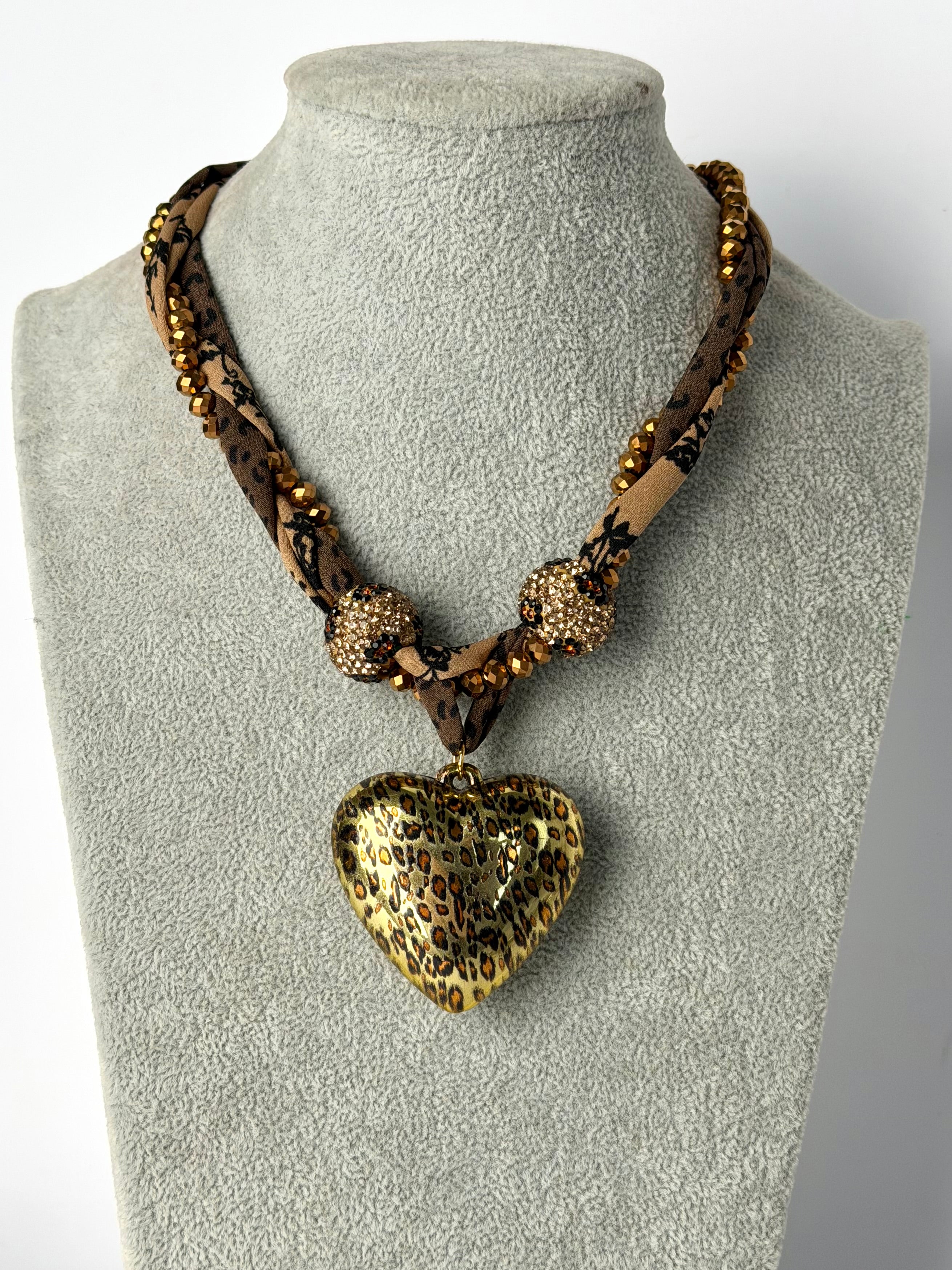 Collana maxi cuore maculato