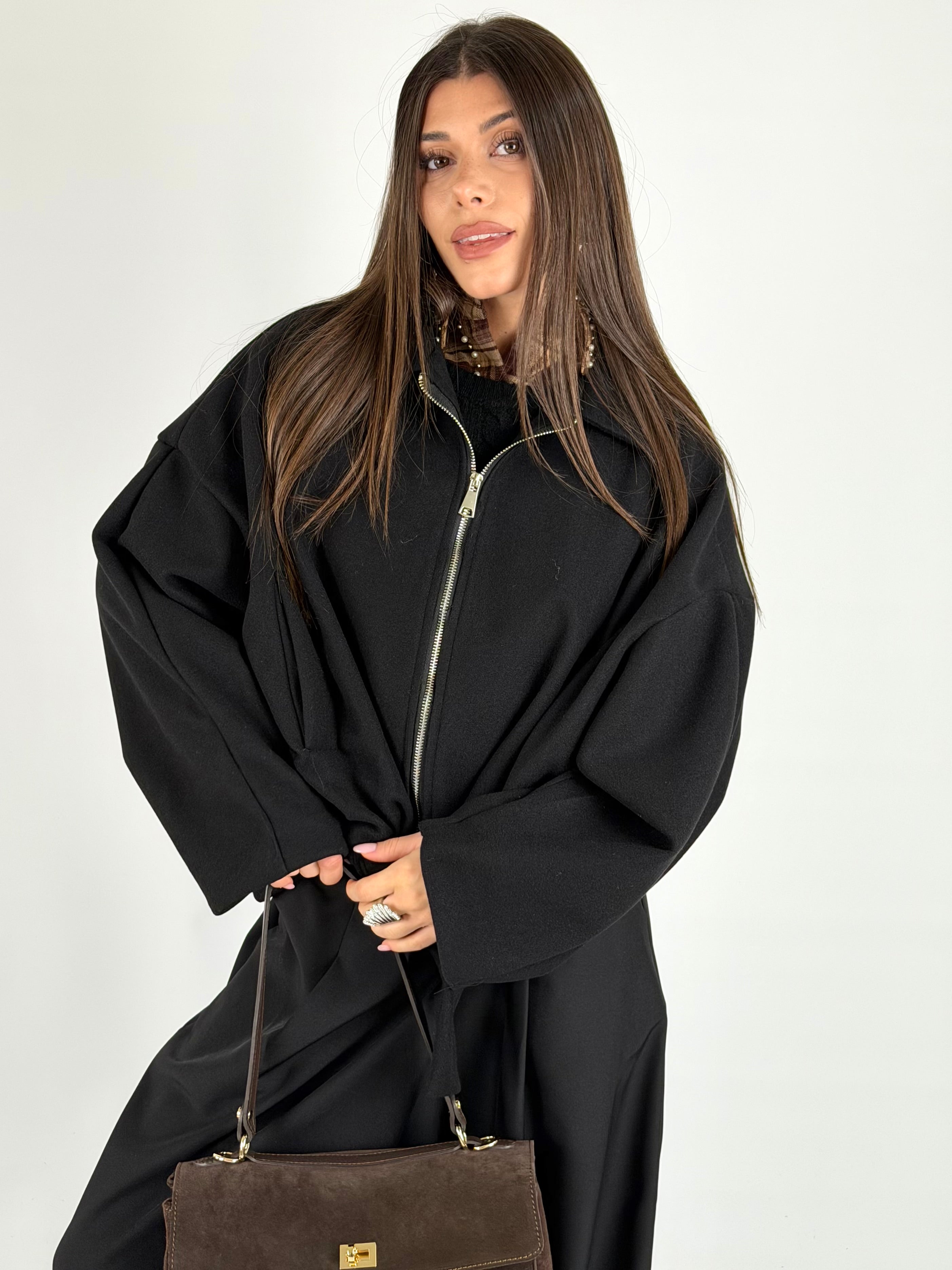 cappotto bomber delia nero
