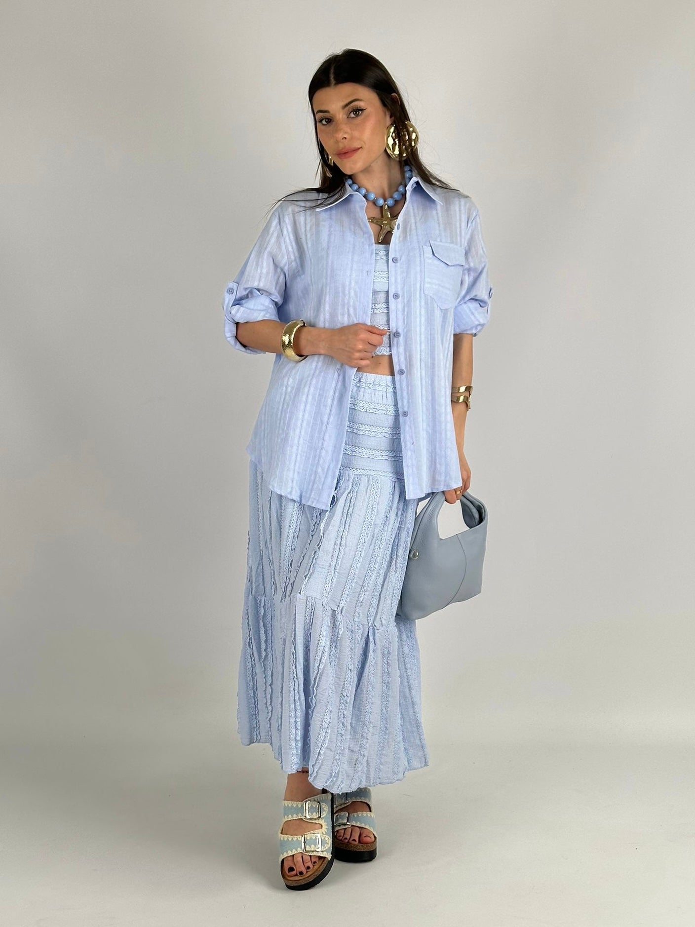 Camicia Bali celeste