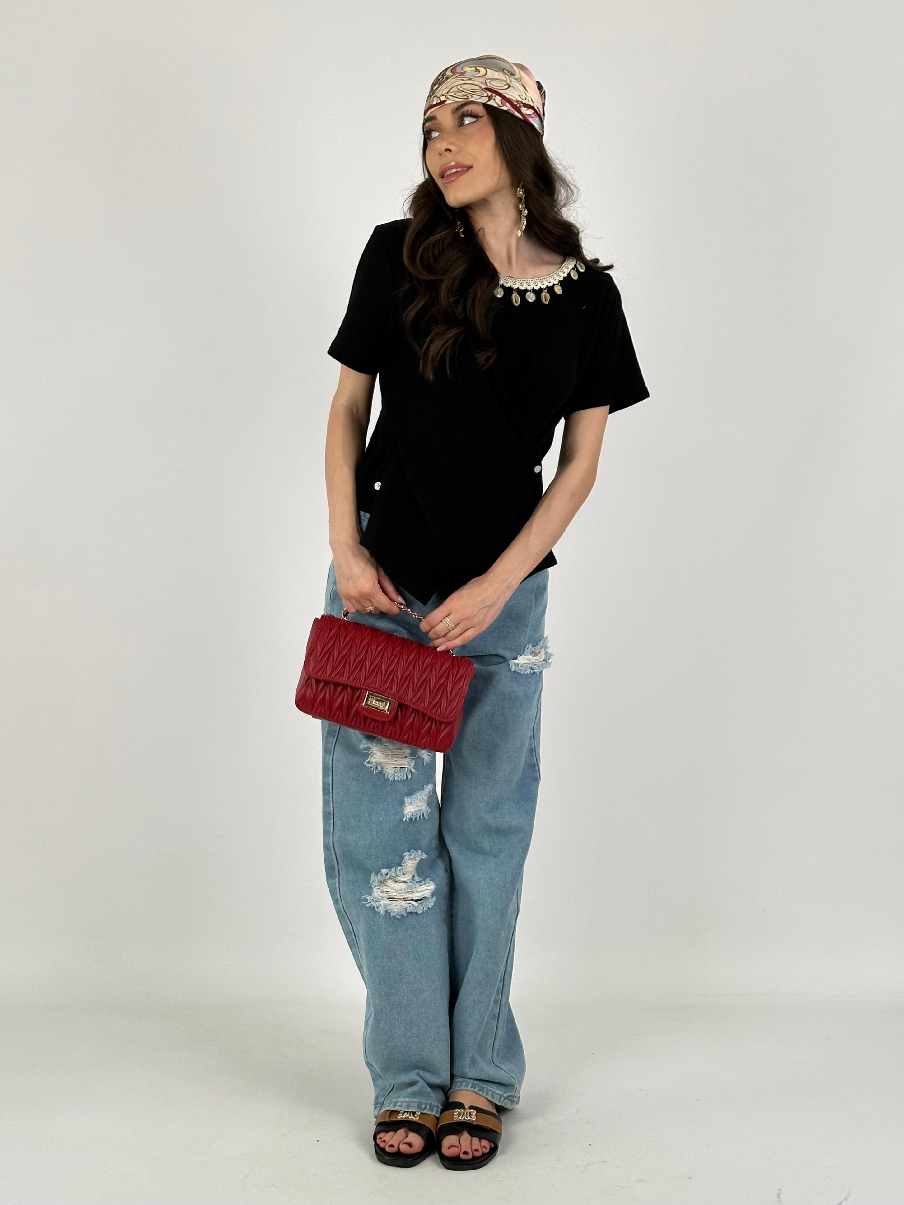 Maglia conchiglie nero
