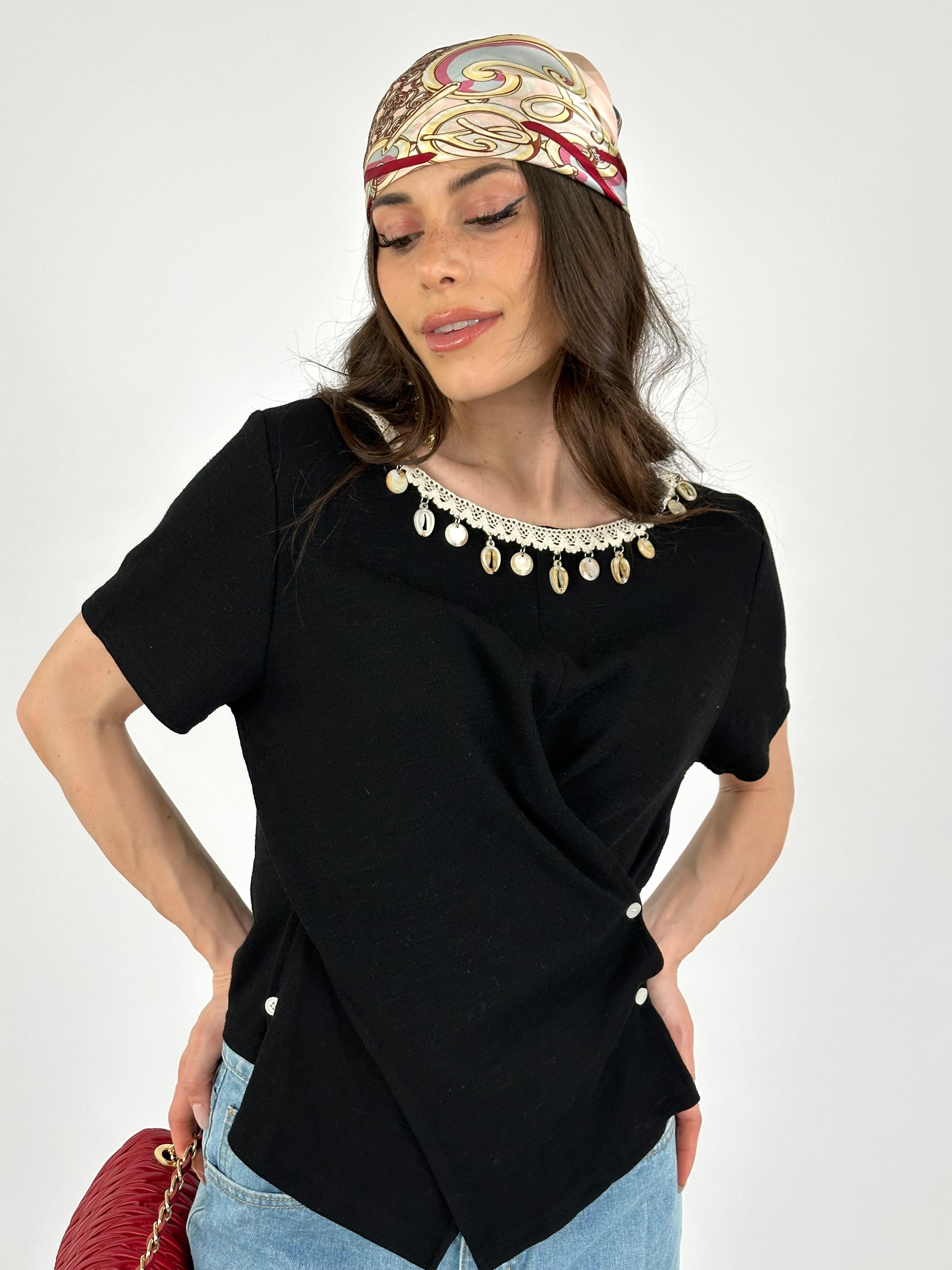 Maglia conchiglie nero