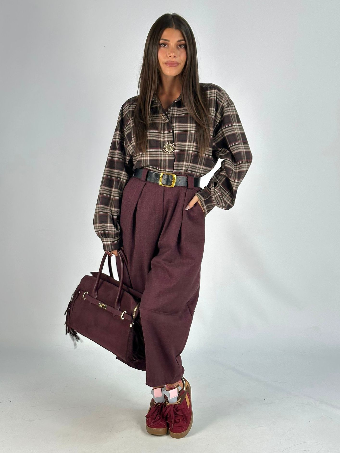 Pantalone aladino bordeaux