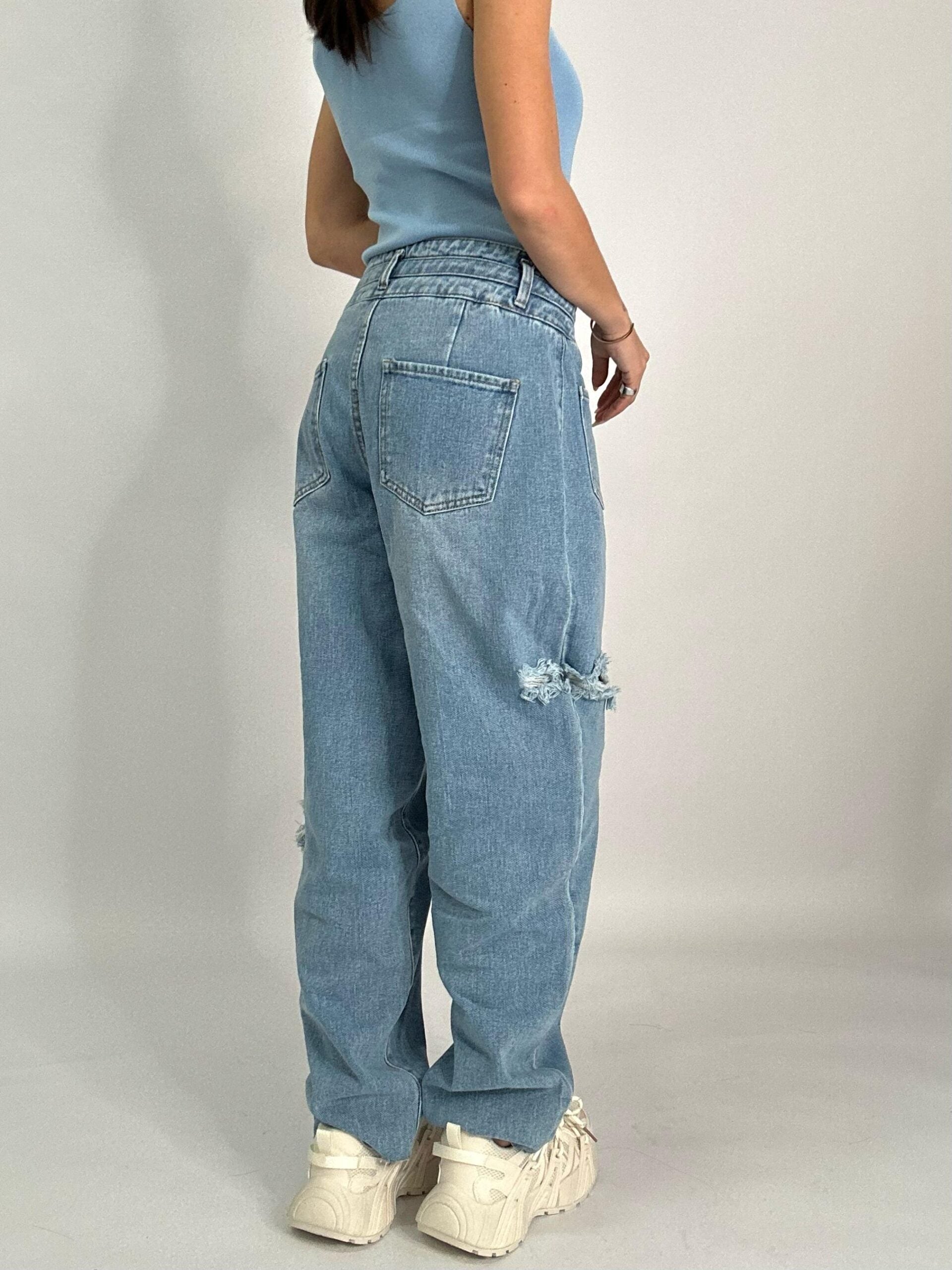 JEANS BALLON STRAPPI LATERALI 491