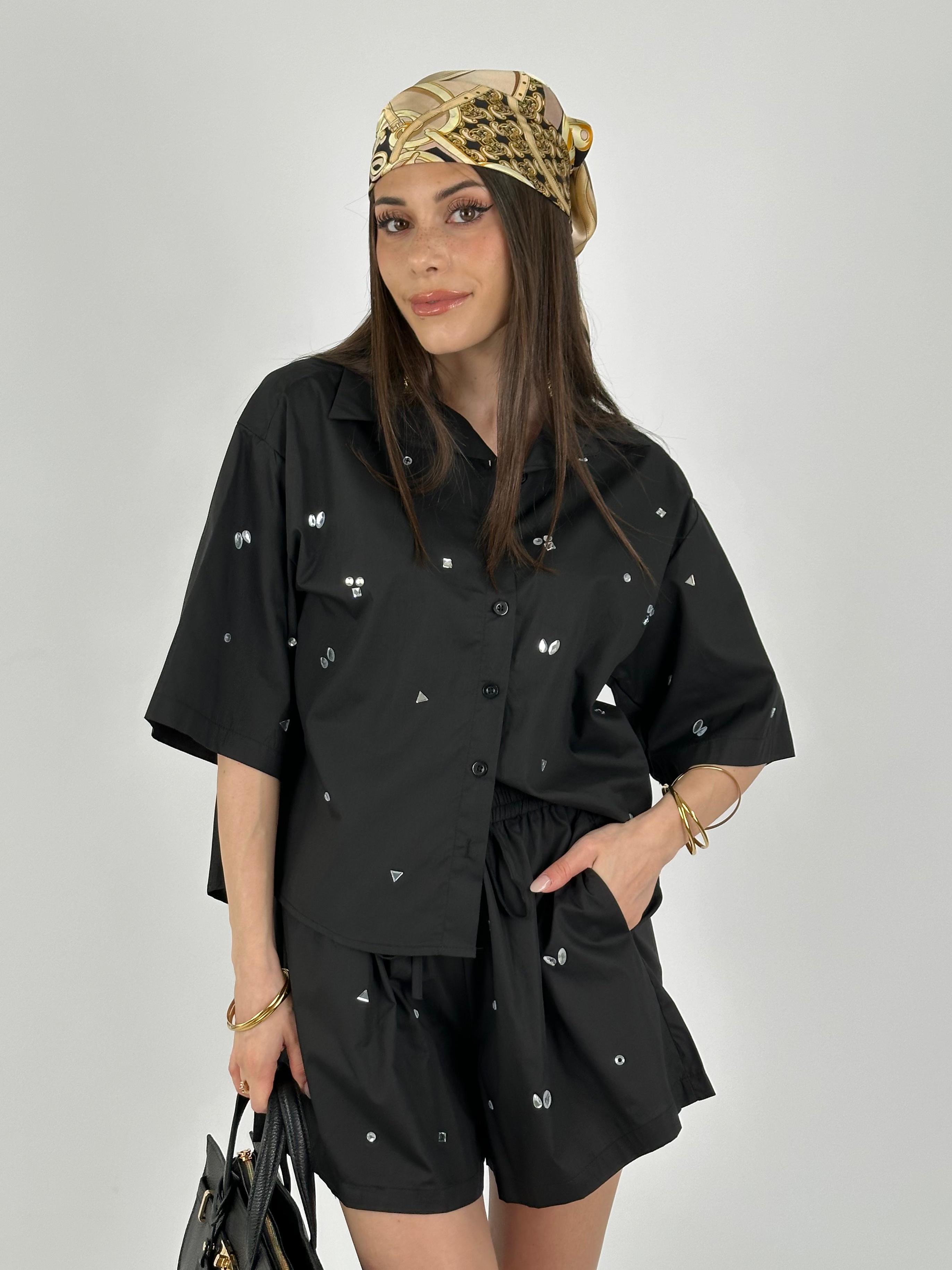 Camicia completo shining nero
