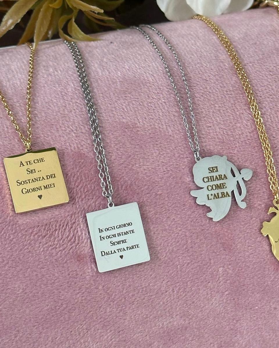 Collana placchetta personalizzabile