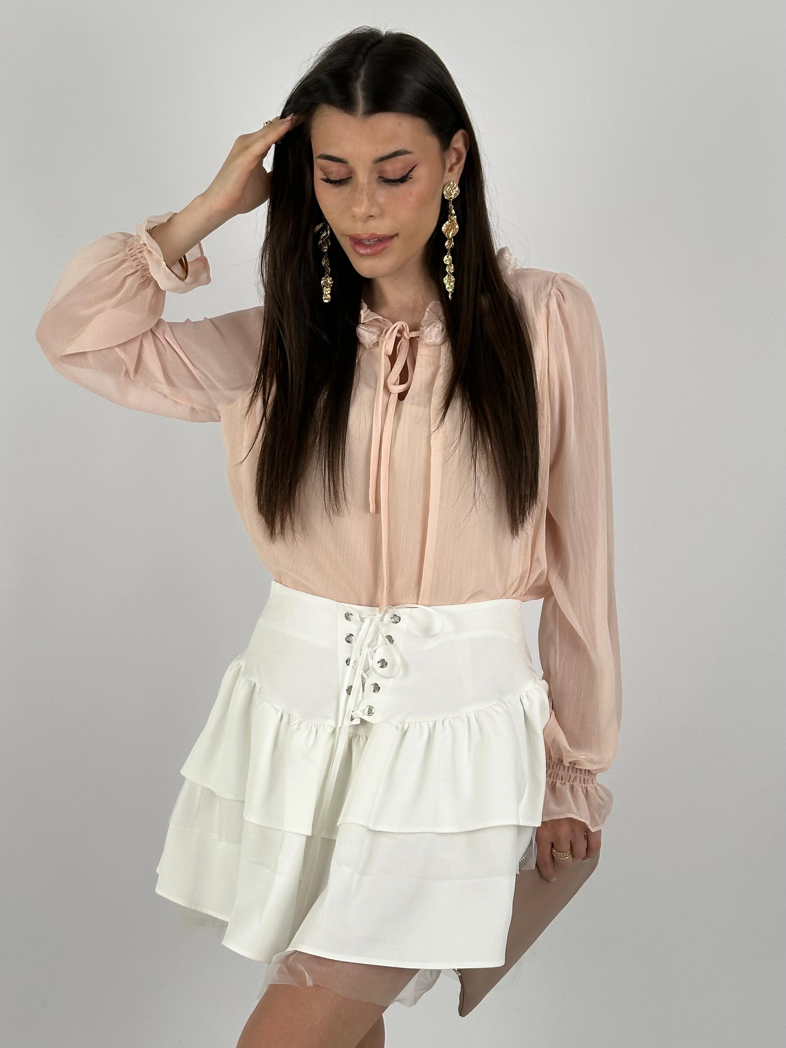 Gonna corpetto tulle bianca