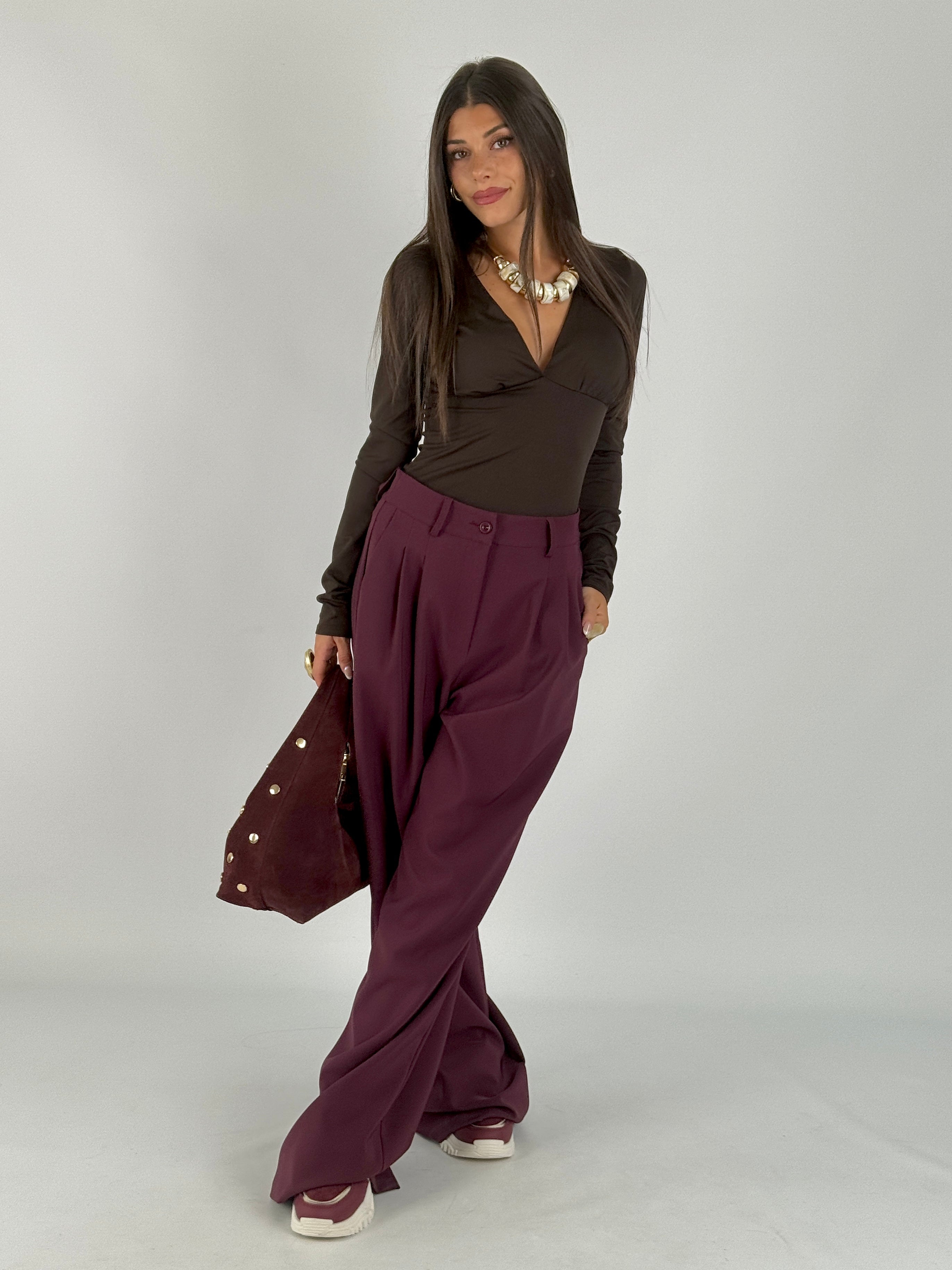Pantalone Ambra bordeaux