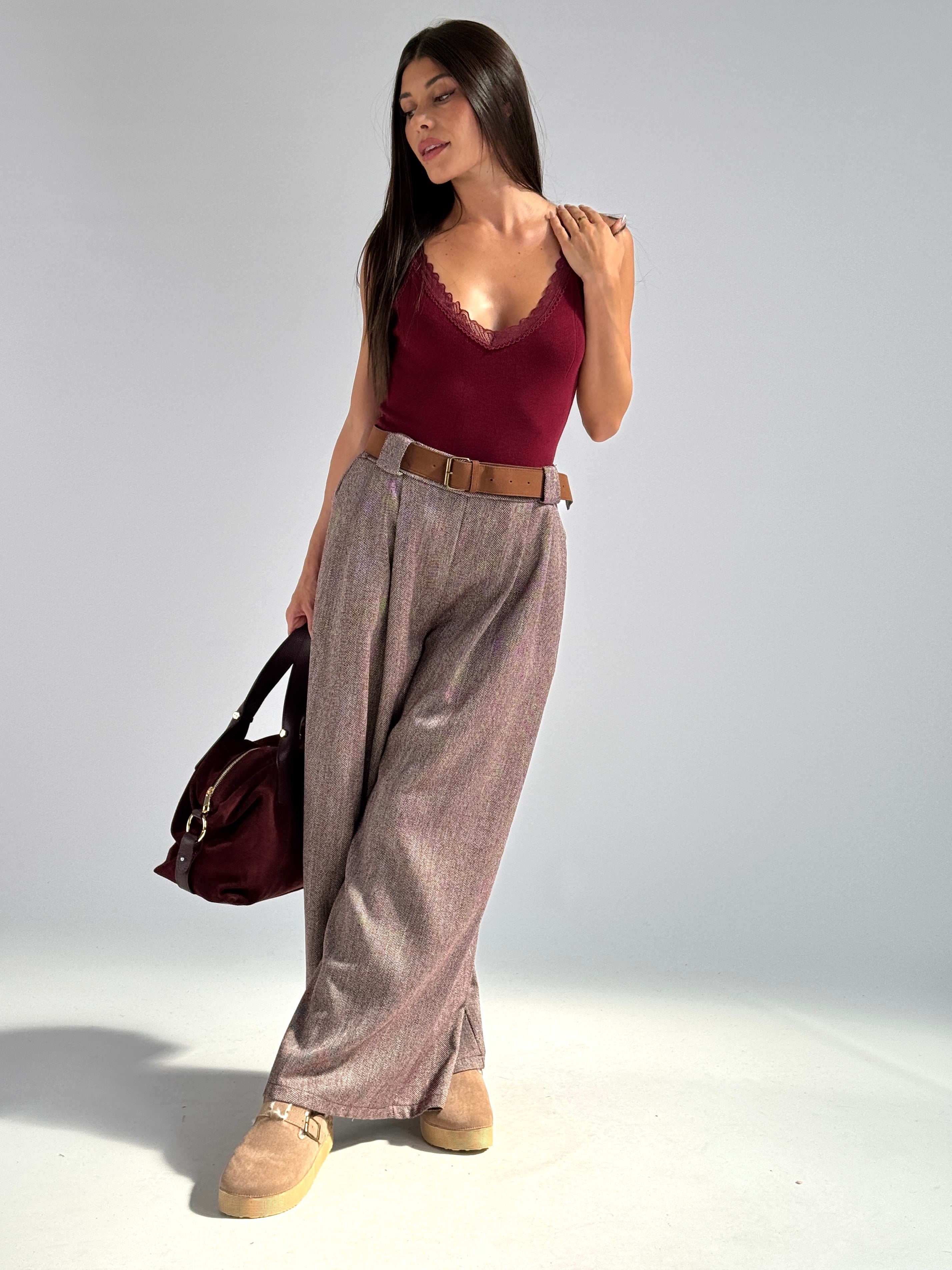 Pantalone completo Mary bordeaux