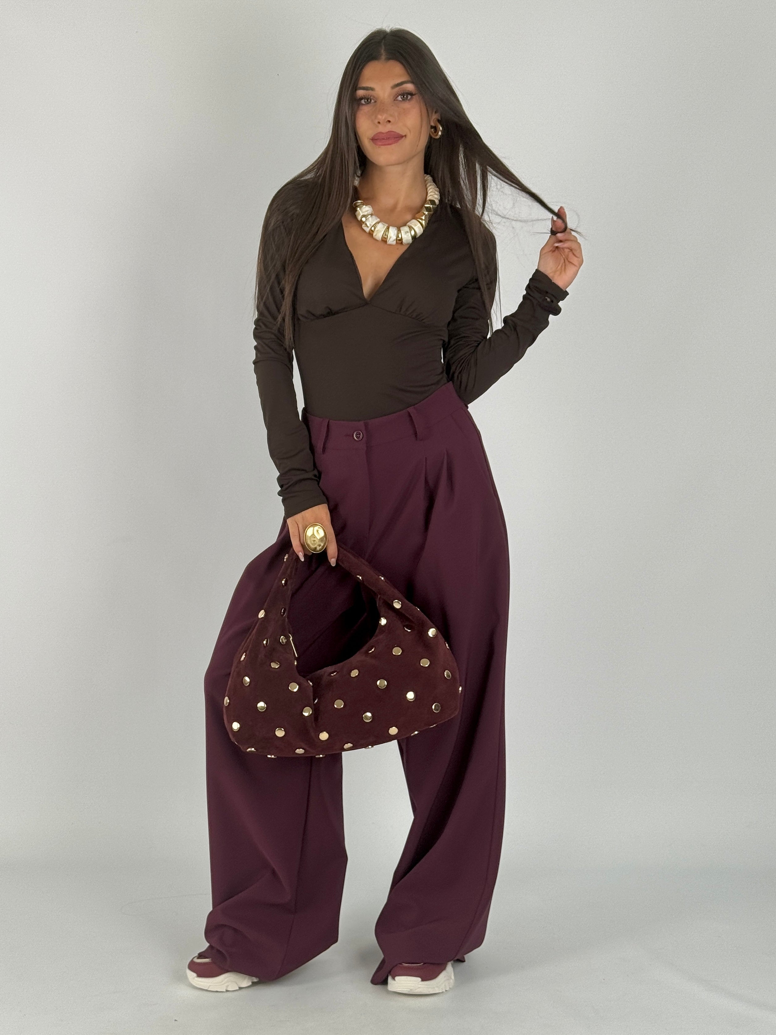 Pantalone Ambra bordeaux