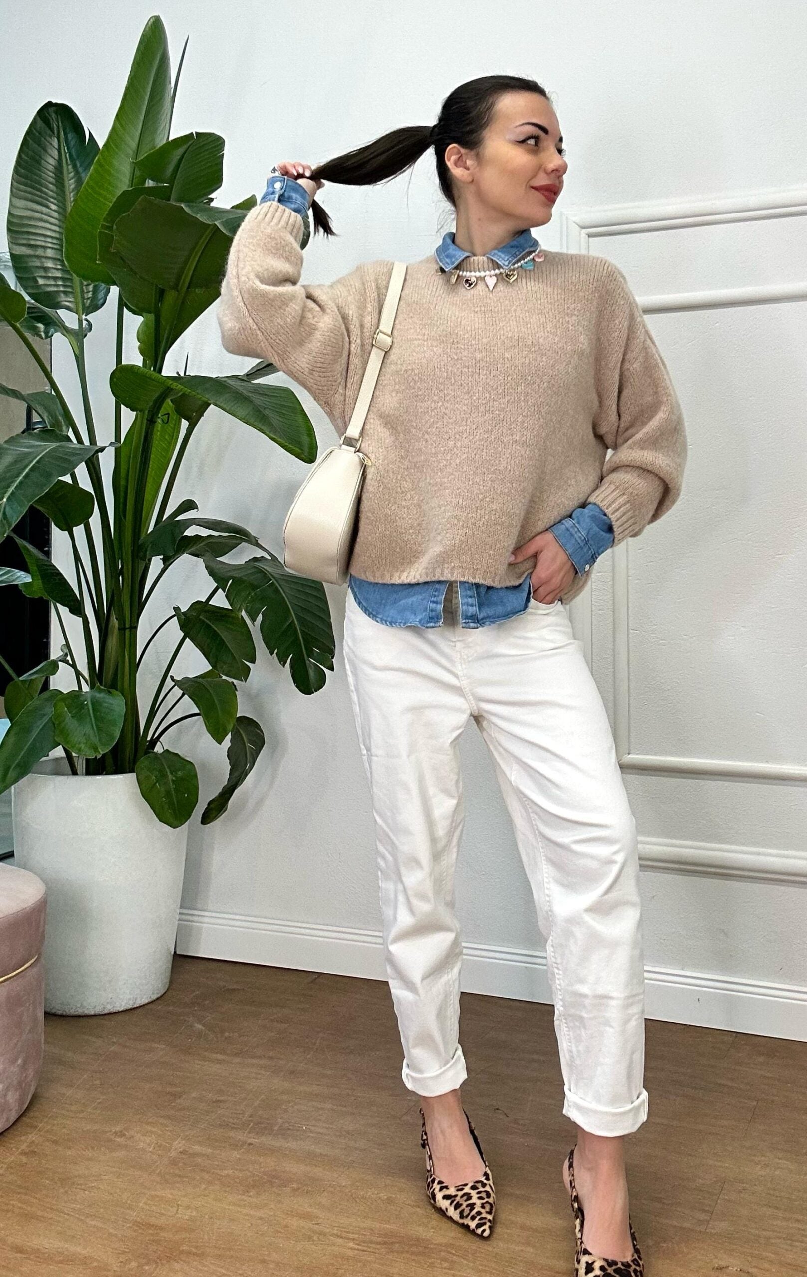 JEANS SPRING 389 bianco