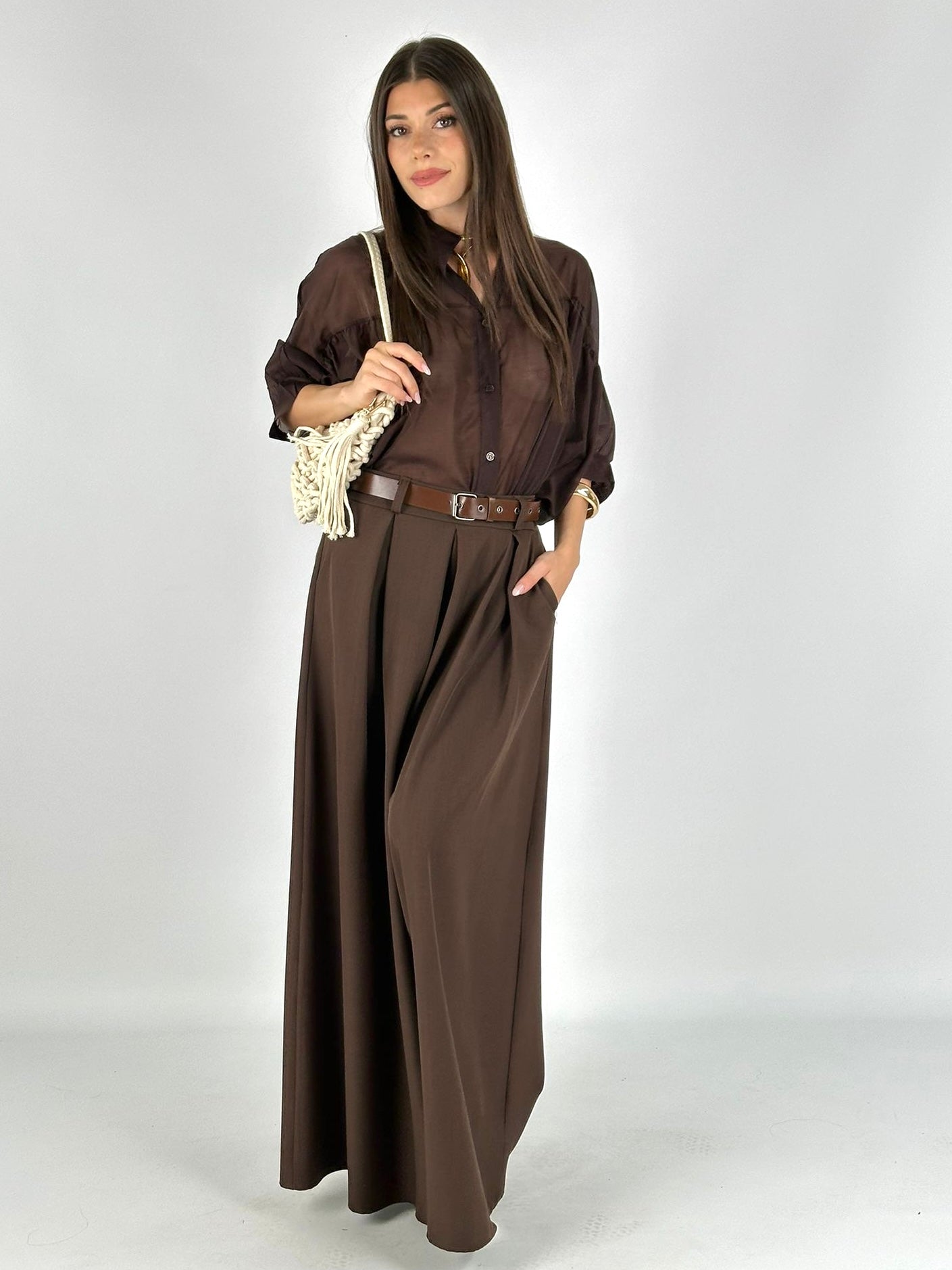 Pantalone Dorah marrone