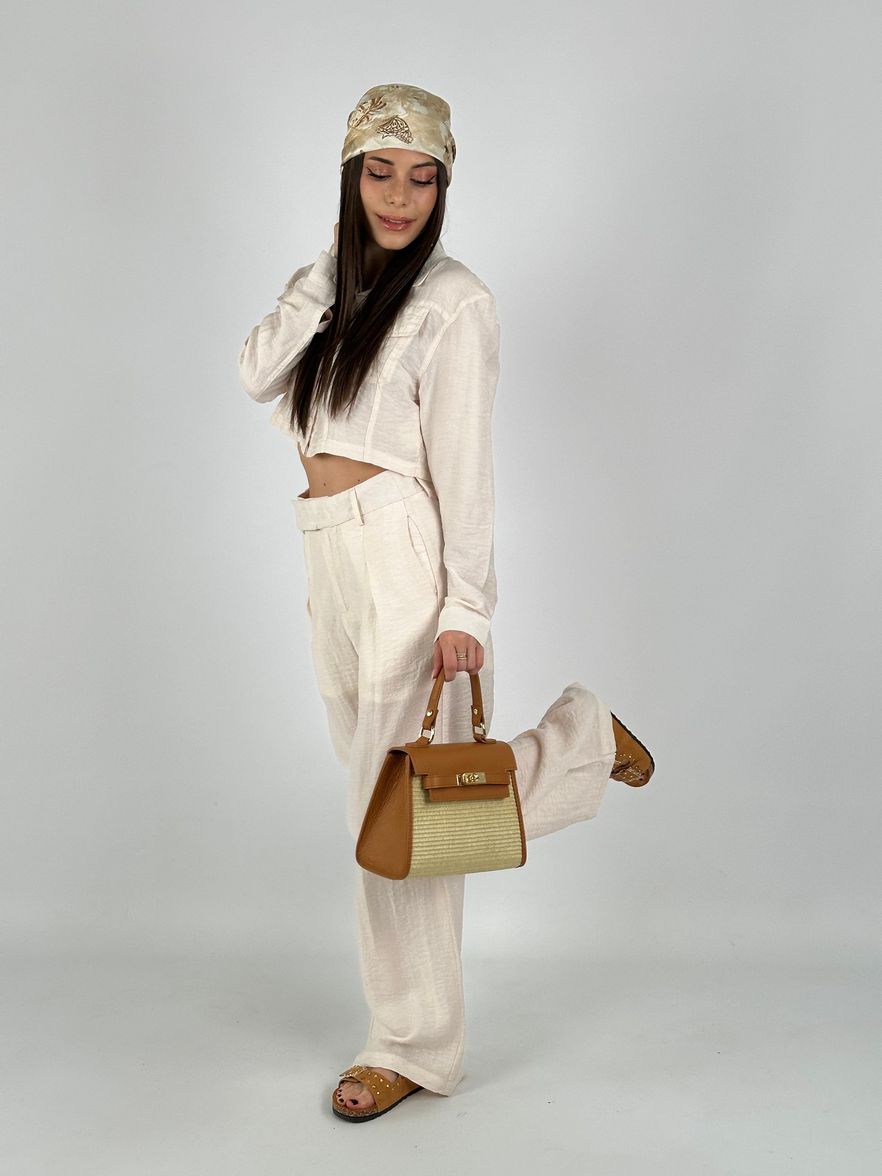Pantalone completo adele beige