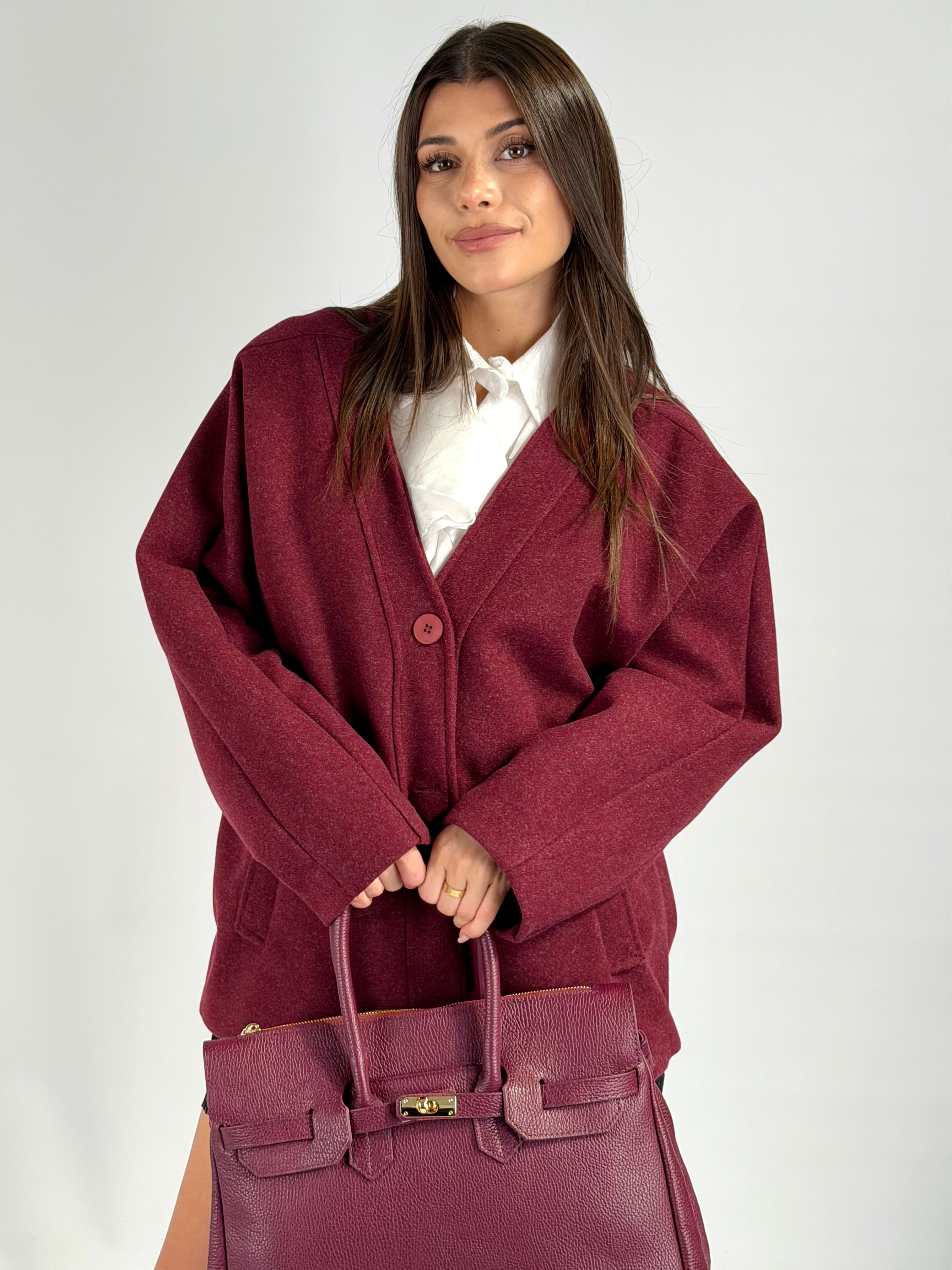 cappotto bomber patricia bordeaux