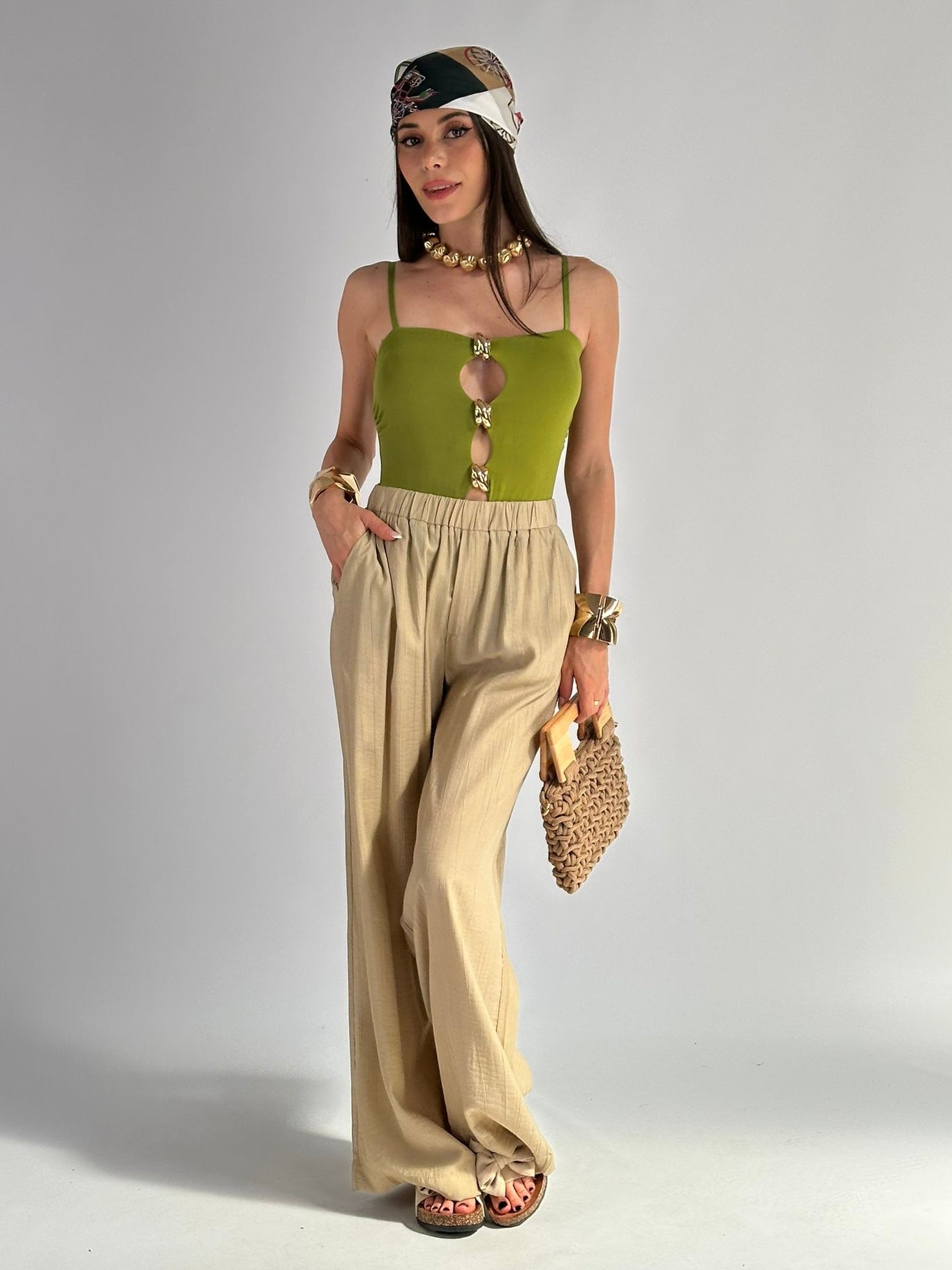 Pantalone Fly beige