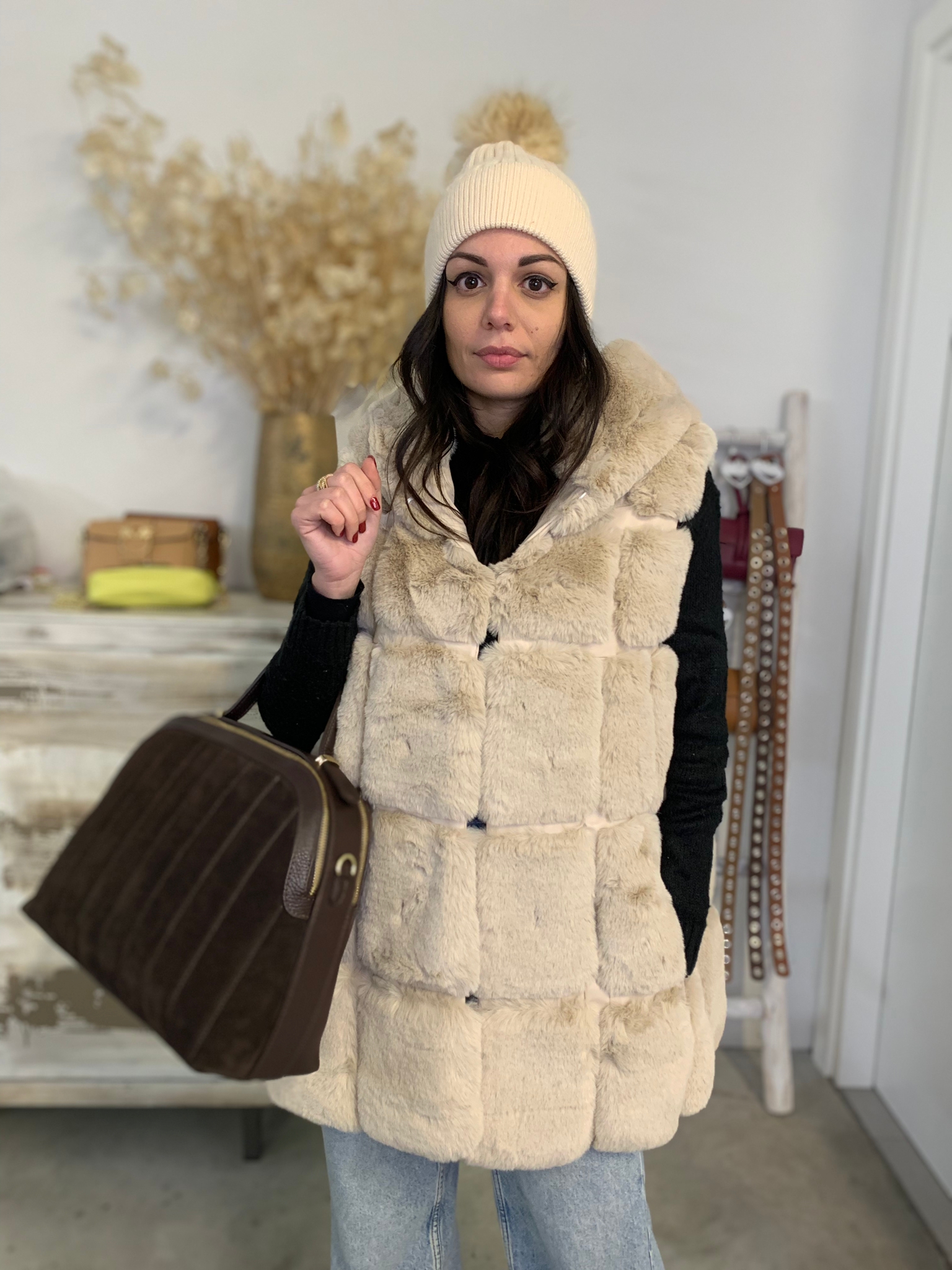 (image for) SMANICATO ECOPELLICCIA beige